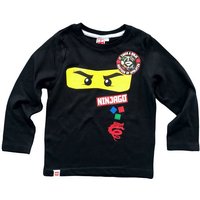 LEGO® Langarmshirt Lego® Ninjago Langarm T-Shirt Schwarz Longsleeve Gr. 104 116 128 140 Jungen + Mädchen 4 6 8 10 Jahre