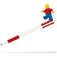 LEGO® Gelroller Briefpapier-Brieffreund – Roter LEGO-Gelstift und klassische Minifigur