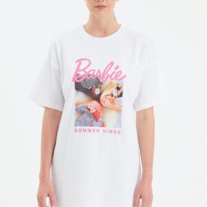 Barbie - Summer Vibes White - Kleid - Weiß - M - 80% Baumwolle