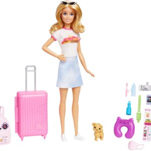 Barbie Anziehpuppe »Reiseset mit Hündchen & Urlaubs-Zubehör«