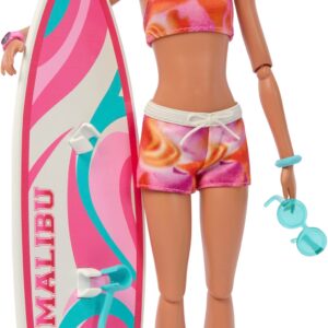 Barbie Anziehpuppe »mit Surfbrett und Hündchen«