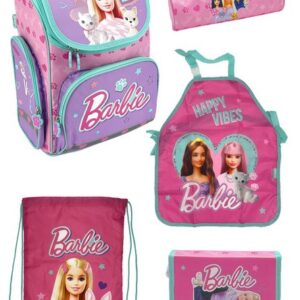 Barbie Schulrucksack Schulrucksack-Set 5-teilig