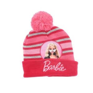 Barbie Bommelmütze Bommel-Mütze – Warme Wintermütze für Kinder Onesize