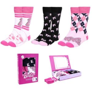 Barbie Socken Mattel (3-Paar) Geschenkset Gr. 36-43