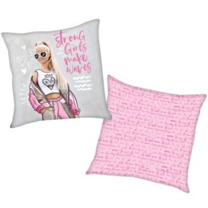 Barbie Dekokissen Kinder Kissen 40 x 40 cm Barbie Kuschelkissen Dekokissen