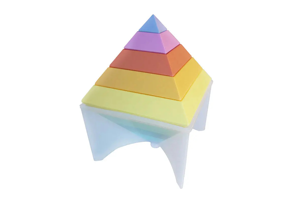 GOWI - Regenbogen Pyramide - 15tlg