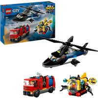 LEGO Konstruktionsspielzeug City Kombinationsset mit Hubschrauber, Löschauto und U-Boot LEGO Konstruktionsspielzeug City Kombinationsset mit Hubschrauber