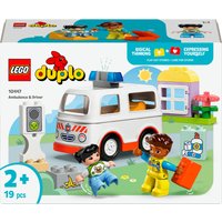 LEGO Konstruktionsspielzeug DUPLO Town Rettungswagen mit Fahrer