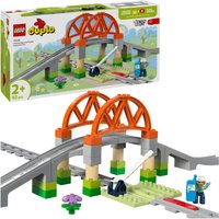 LEGO Konstruktionsspielzeug DUPLO Town Eisenbahnbrücke und Schienen - Erweiterungsset