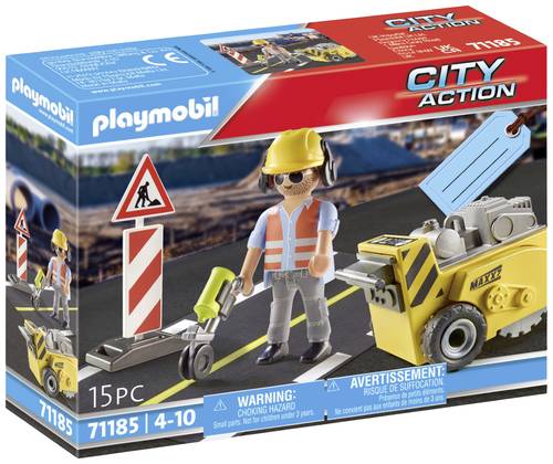 Playmobil® City Action Bauarbeiter mit Kantenfräser 71185 Playmobil® City Action Bauarbeiter mit Kantenfräser 71185
