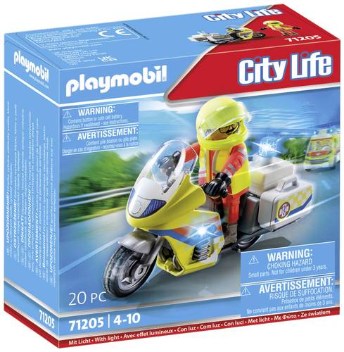 Playmobil® City Life Notarzt-Motorrad mit Blinklicht 71205 Playmobil® City Life Notarzt-Motorrad mit Blinklicht 71205
