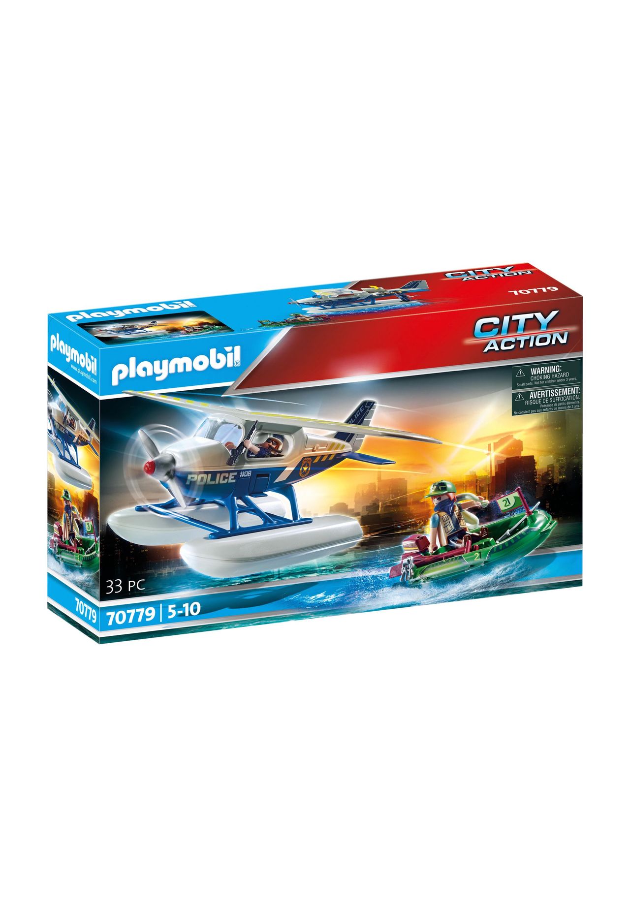 playmobil® City Action - Polizei-Wasserflugzeug: Schmuggler-Verfolgung 70779