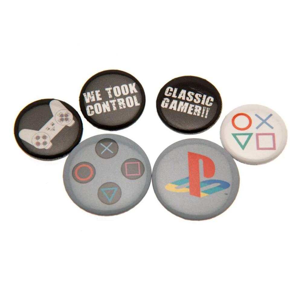 Playstation-Icons-Pin (Packung mit 6) One Size schwarz