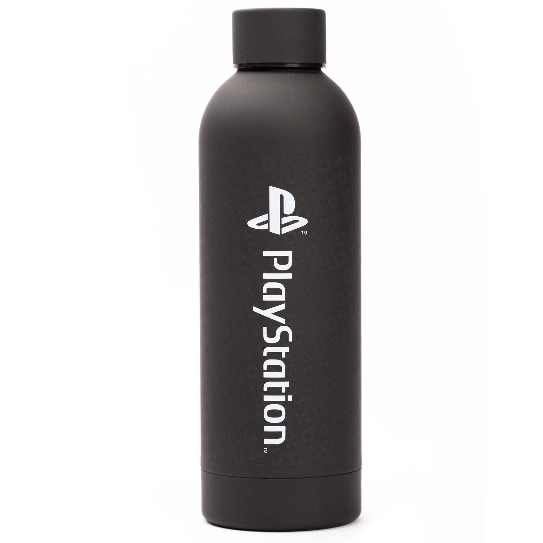Playstation-Edelstahl-Wasserflasche One Size schwarz/weiß