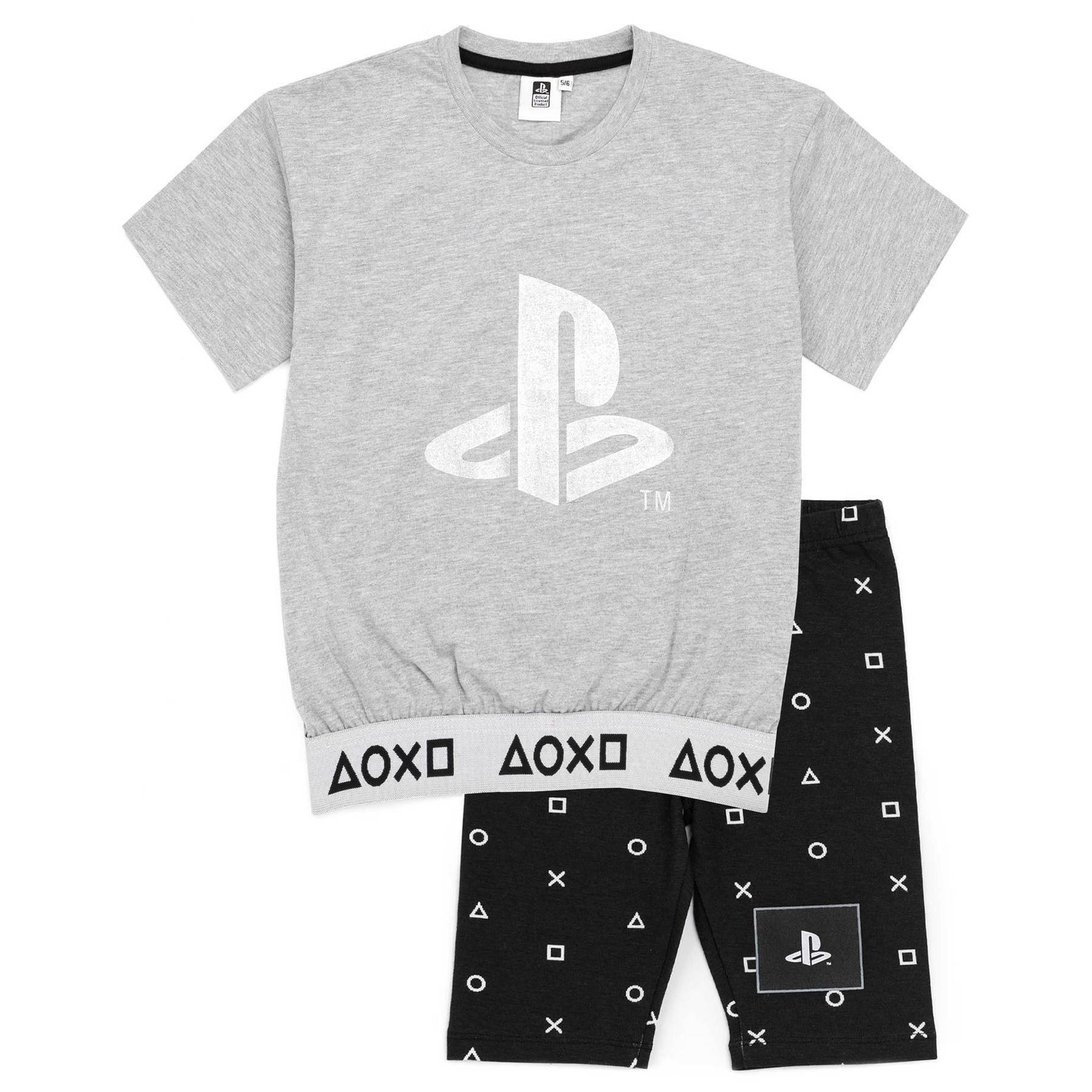 Playstation Girls Kurzes Pyjama-Set 9-10 Years schwarz/grau