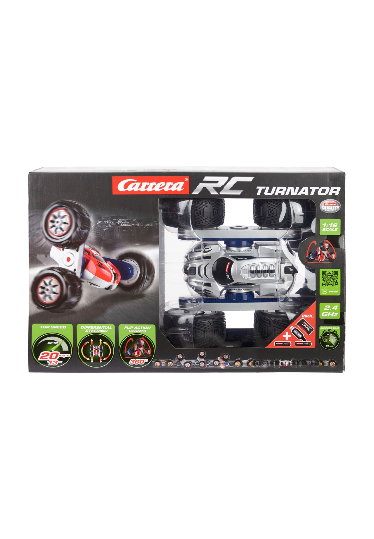 Carrera® RC Ferngesteuertes Fahrzeug "Turnator", Überschlag, Stunts, mehrfarbig