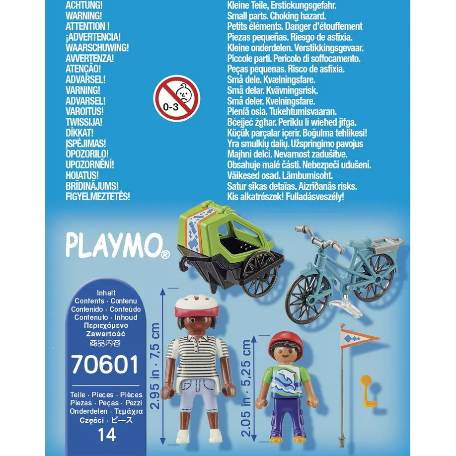 Radfahrer Mutter und Kinder Playmobil