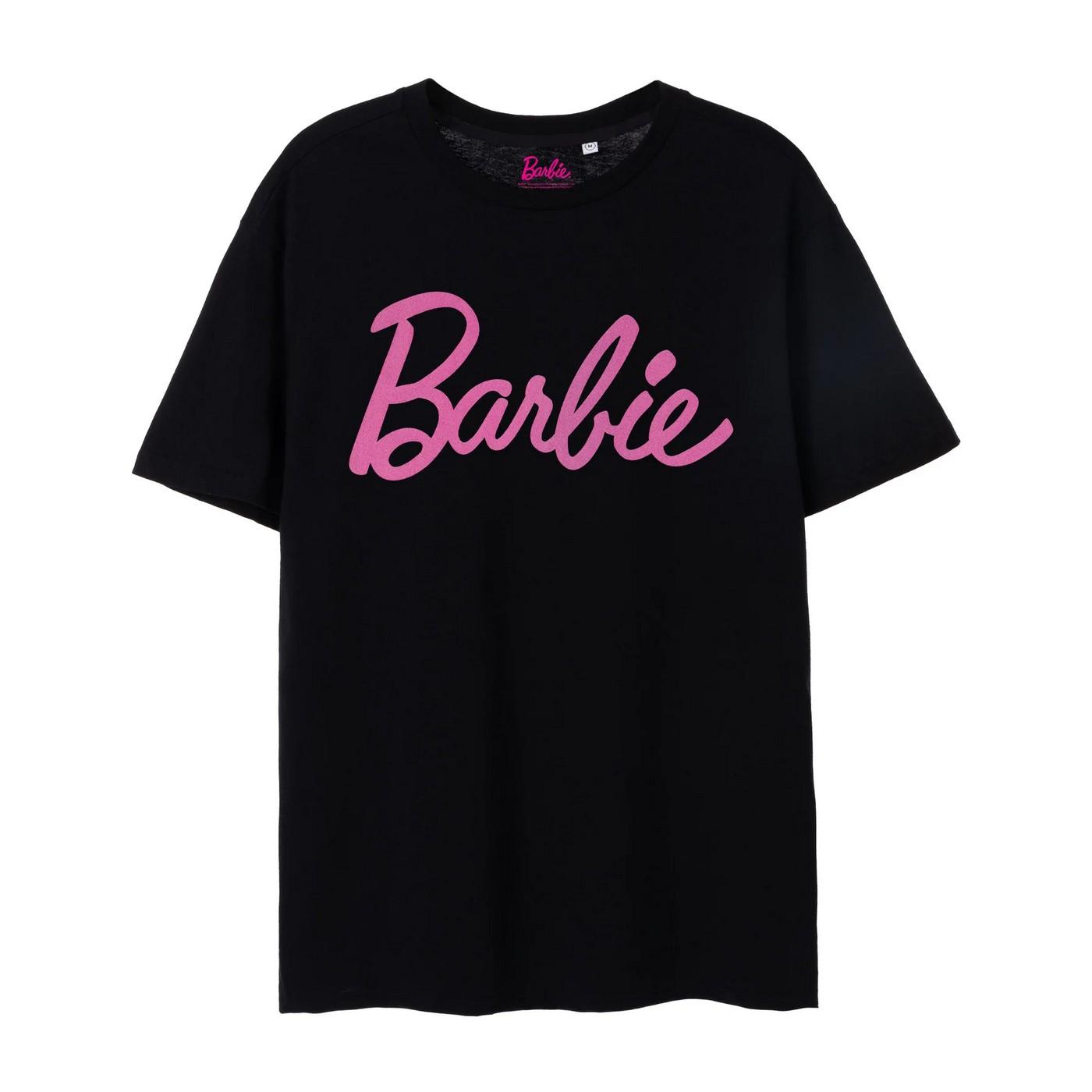 Barbie Damen/Damen Classic Logo Kurzarm-T-Shirt M schwarz Barbie Damen/Damen Classic Logo Kurzarm-T-Shirt M schwarz