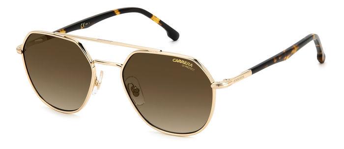 Carrera Unisex CARRERA 303/S 06J/HA Sonnenbrillen Metall Gold Braun Geometrisch Normal Schattiert