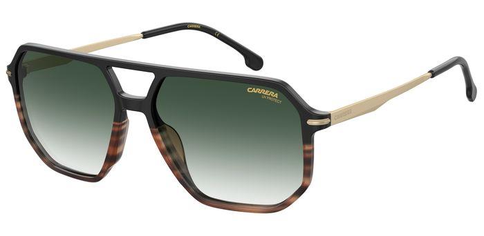 Carrera Herren CARRERA 324/S WR7/9K Sonnenbrillen Acetat Schwarz / Havanna Braun Geometrisch  Schattiert