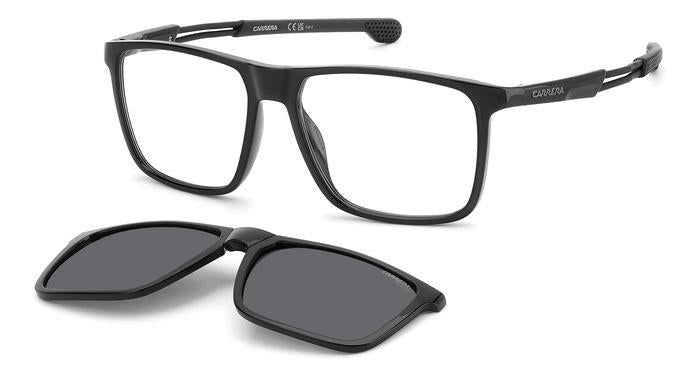 Carrera Herren CA 4020/CS 807/M9 Optische Fassungen Polyamid Schwarz Grau Quadratisch Polarisiert Clip-on