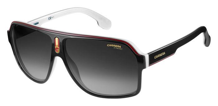 Carrera Herren CARRERA 1001/S 80S/9O Sonnenbrillen Plastik Schwarz Grau Quadratisch  Schattiert