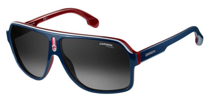 Carrera Herren CARRERA 1001/S 8RU/9O Sonnenbrillen Plastik Blau Grau Quadratisch  Schattiert
