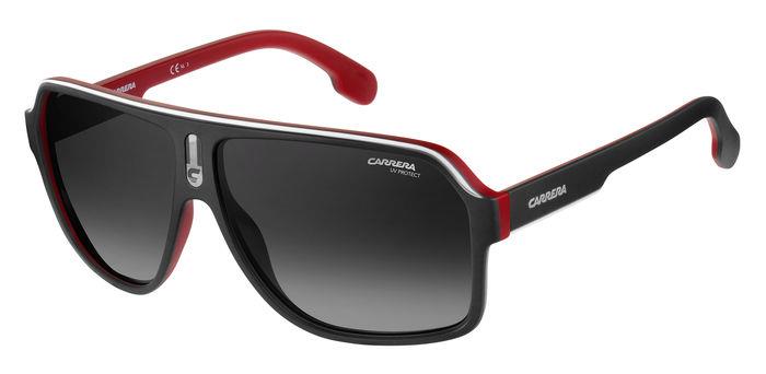 Carrera Herren CARRERA 1001/S BLX/9O Sonnenbrillen Plastik Schwarz-undurchsichtig Grau Quadratisch  Schattiert
