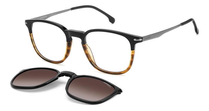 Carrera Herren CA 332/CS WR7/LA Sonnenbrillen Acetat Schwarz / Havanna Braun Quadratisch Polarisiert Clip-on Carrera Herren CA 332/CS WR7/LA Sonnenbrillen Acetat Schwarz / Havanna Braun Quadratisch Polarisiert Clip-on