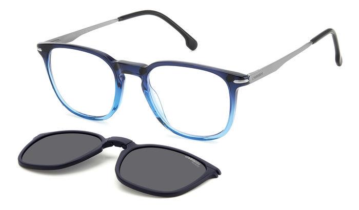 Carrera Herren CA 332/CS PJP/M9 Sonnenbrillen Acetat Blau Grau Quadratisch Polarisiert Clip-on