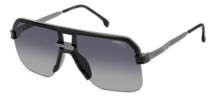 Carrera Herren CARRERA 1066/S 807/WJ Sonnenbrillen Plastik Schwarz Grau Quadratisch Polarisiert Schattiert