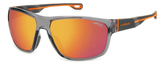 Carrera Herren CARRERA 4018/S M9L/UZ Sonnenbrillen Bio -Polyamid Grau Rot Quadratisch  Mehrschichtig
