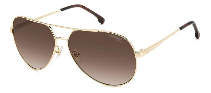 Carrera Damen CARRERA 3005/S 06J/LA Sonnenbrillen Stahl Gold Braun Pilot Polarisiert Schattiert