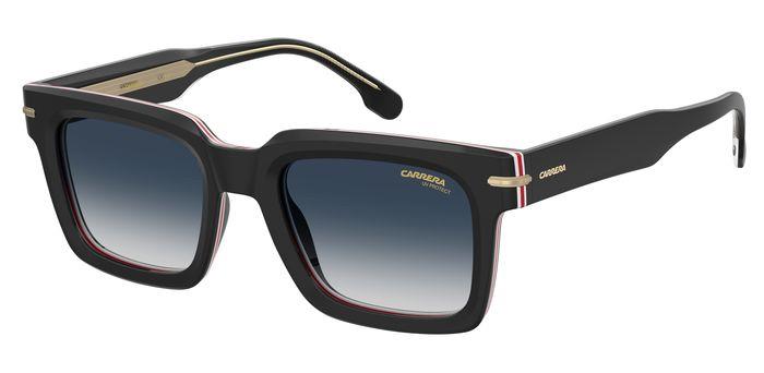 Carrera Herren CARRERA 316/S M4P/08 Sonnenbrillen Acetat Schwarz Blau Quadratisch Schattiert Carrera Herren CARRERA 316/S M4P/08 Sonnenbrillen Acetat Schwarz Blau Quadratisch Schattiert