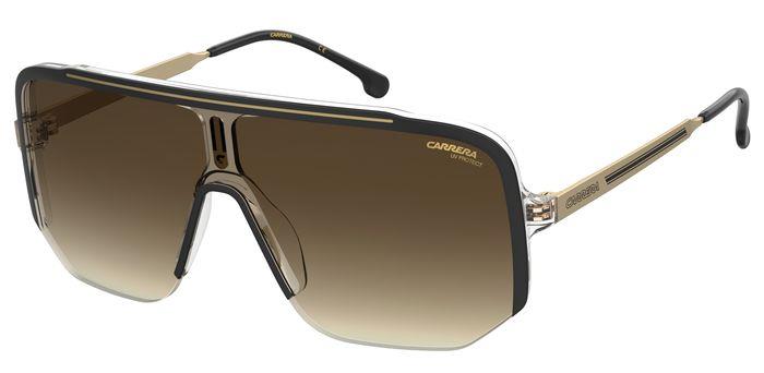 Carrera Unisex CARRERA 1060/S 2M2/HA Sonnenbrillen Plastik Schwarz/Gold Braun Quadratisch  Schattiert