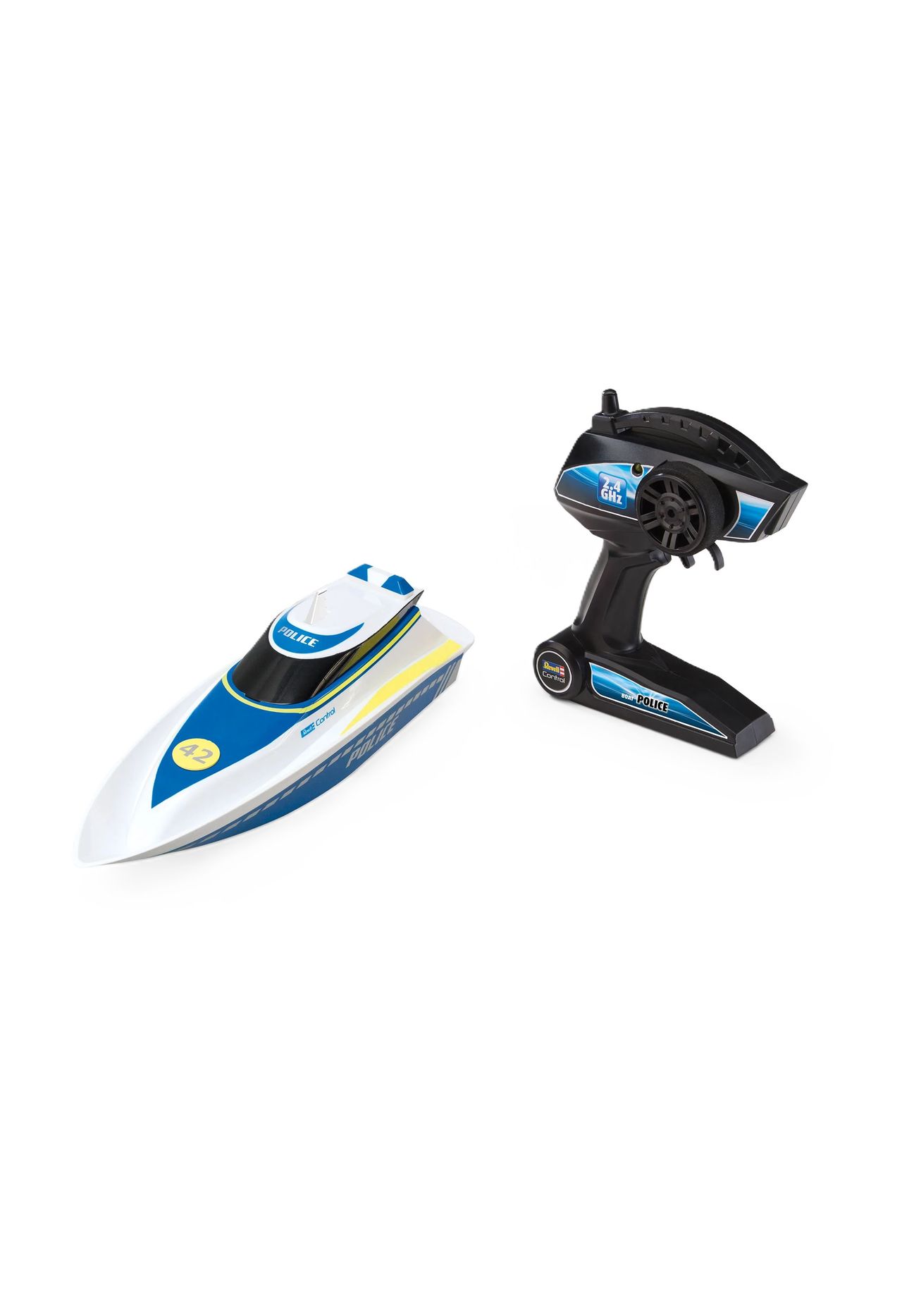 Carrera® RC Boot Police, weiß|blau Carrera® RC Boot Police, weiß|blau