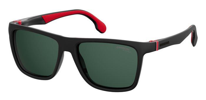 Carrera Unisex CARRERA 5047/S 807/QT Sonnenbrillen Plastik Schwarz Grün Quadratisch