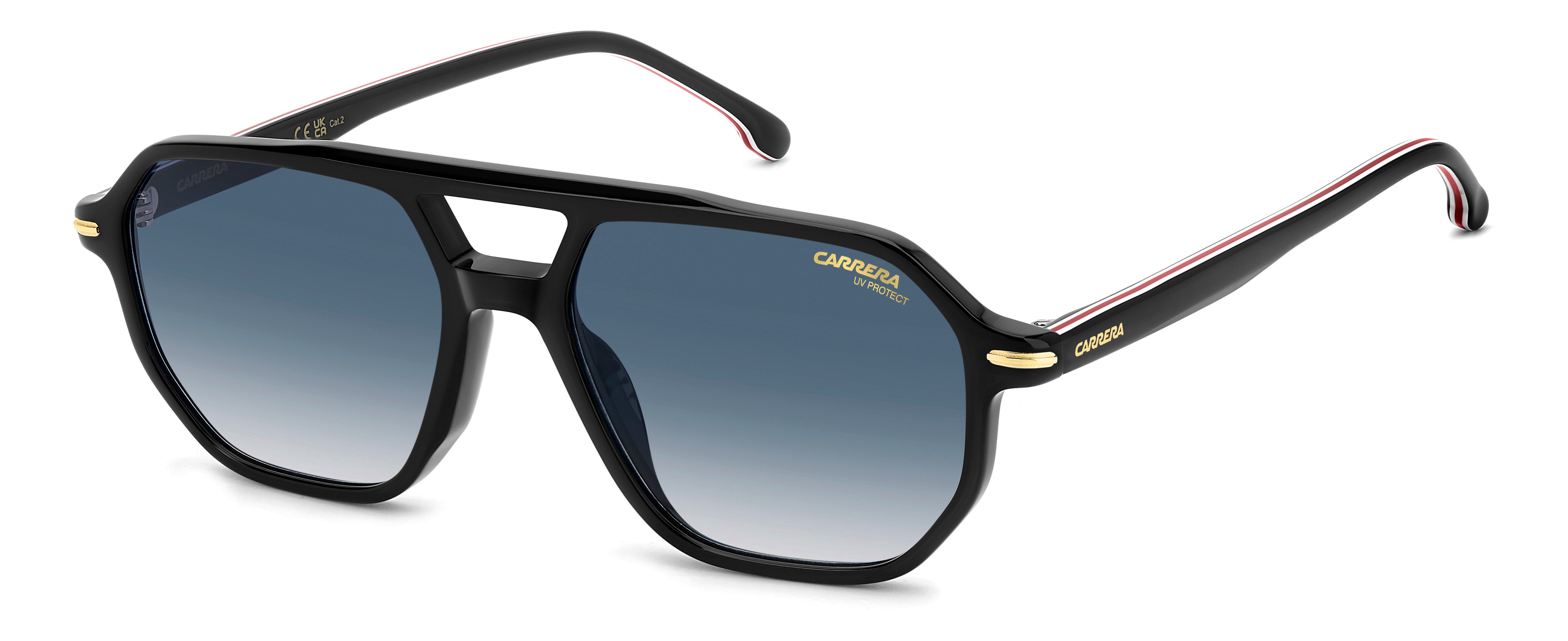 Carrera Herren CARRERA 341/S 2M2/08 Sonnenbrillen Acetat Schwarz Blau Quadratisch Normal Schattiert Carrera Herren CARRERA 341/S 2M2/08 Sonnenbrillen Acetat Schwarz Blau Quadratisch Normal Schattiert
