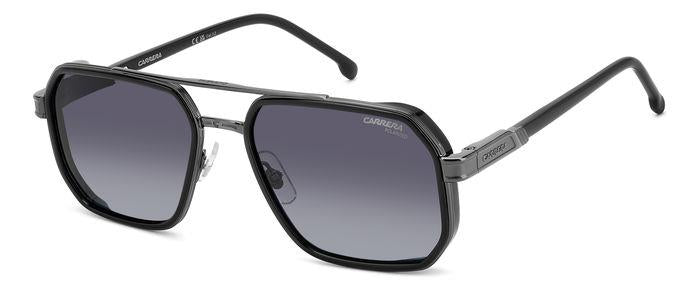 Carrera Herren CARRERA 1069/S ANS/WJ Sonnenbrillen Stahl Schwarz Grau Geometrisch Polarisiert Schattiert