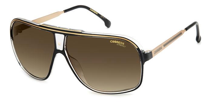 Carrera Herren GRAND PRIX 3 2M2/HA Sonnenbrillen Plastik Schwarz/Gold Braun Quadratisch Schattiert Carrera Herren GRAND PRIX 3 2M2/HA Sonnenbrillen Plastik Schwarz/Gold Braun Quadratisch Schattiert
