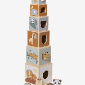 Baby Stapelturm mit Steckspiel aus Holz FSC®