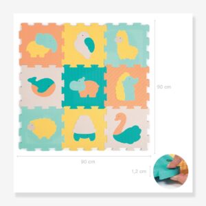 Baby Schaumstoff-Puzzlematte mit Tieren LUDI