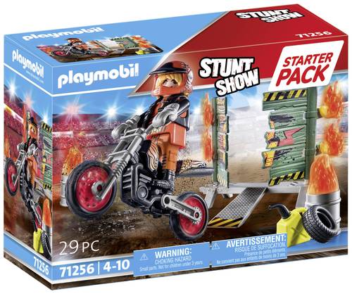 Playmobil® Stuntshow Starter Pack Stuntshow Motorrad mit Feuerwand 71256