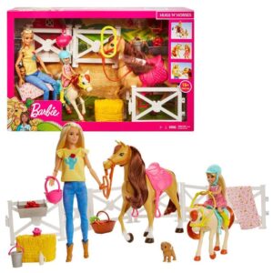 Barbie Anziehpuppe Barbie Reitspaß Mattel FXH15 Spiel-Set mit Puppen