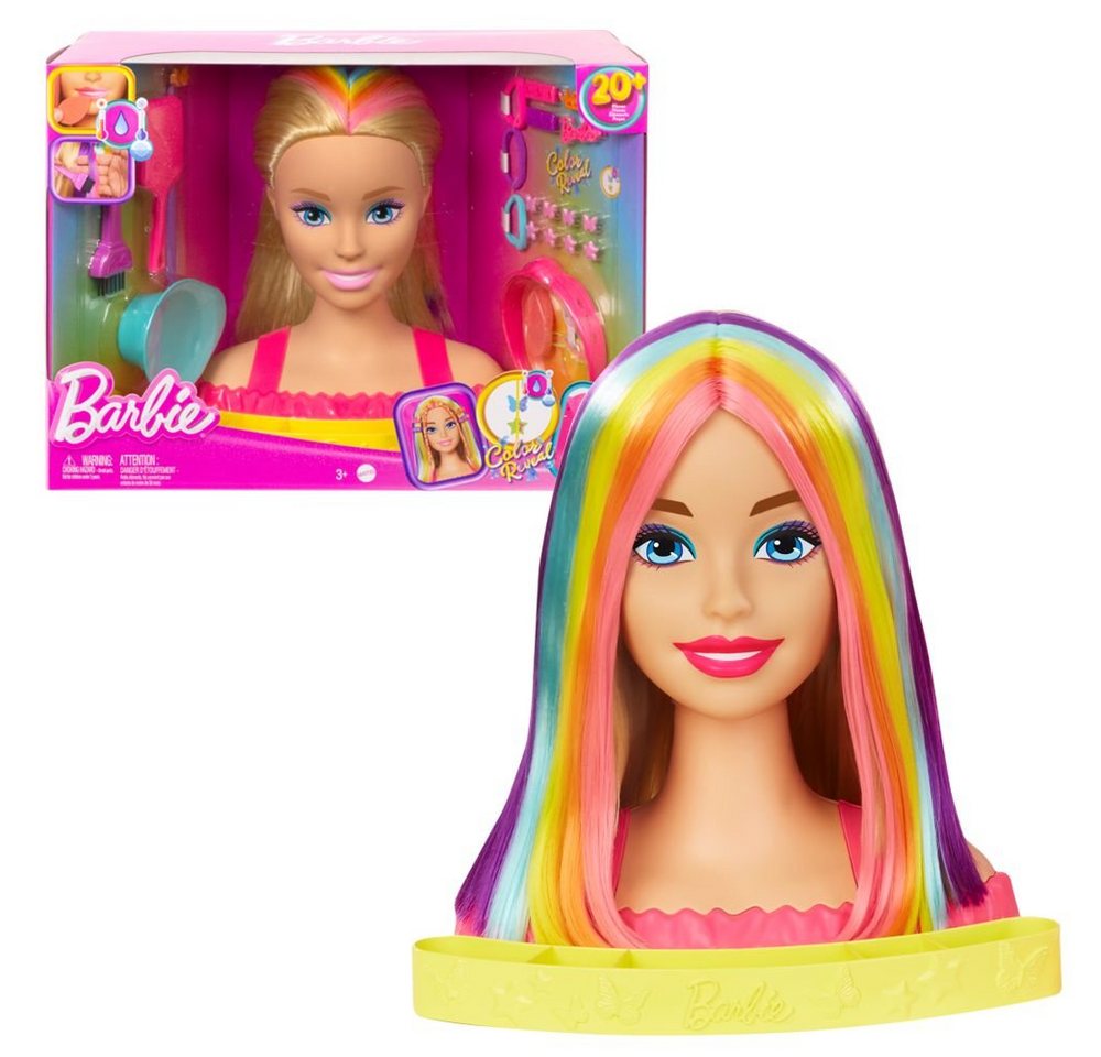 Barbie Anziehpuppe Deluxe Styling-Kopf blond Barbie Totally Hair Mattel Frisierkopf