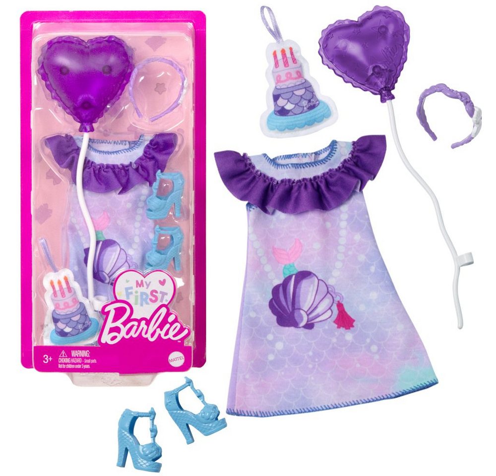 Barbie Puppenkleidung Birthday Kleid My First Barbie Mattel Puppen-Kleidung Trend Mode