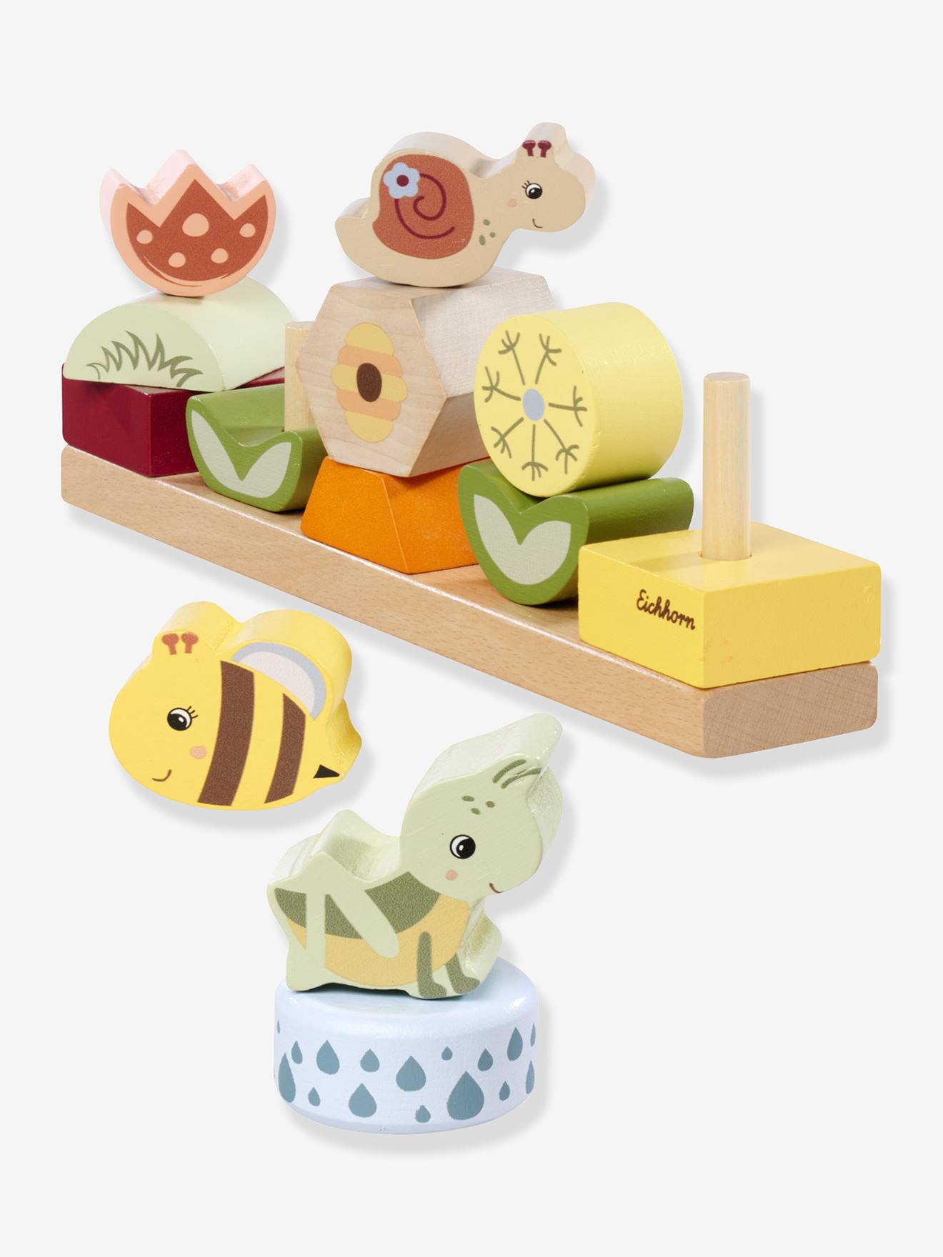 Kinder Steckspiel Bee Happy Eichhorn Holz