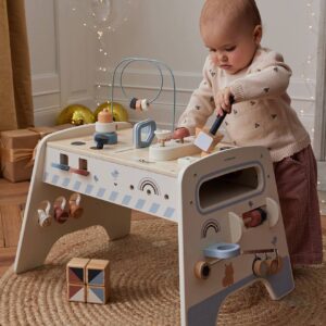 Mitwachsende Baby Activity-Werkbank aus Holz FSC®