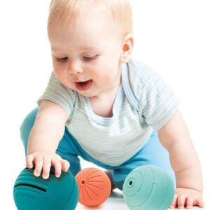 3er-Set Baby Silikonbälle mit Öffnung LUDI 3er-Set Baby Silikonbälle mit Öffnung LUDI