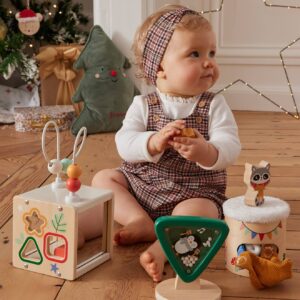 3er-Set Baby Sensorik-Spielzeug HAPPY ANIMALS aus Holz FSC®